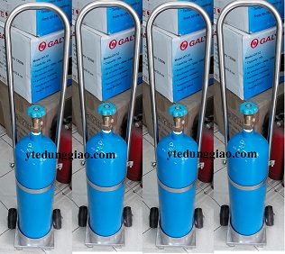 Xe đẩy bình o xy 10 lít 